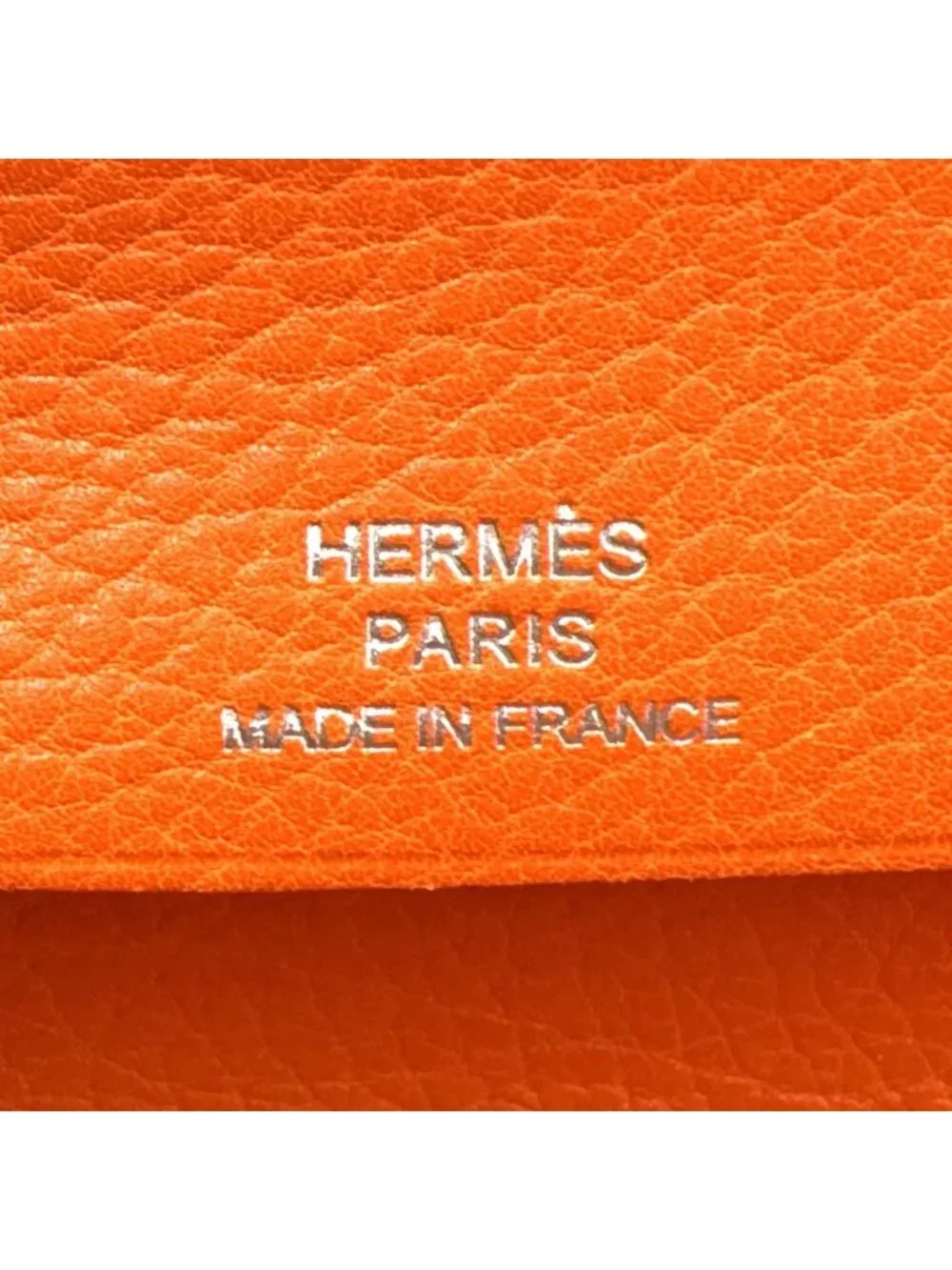 Hermes Adage Agenda Cover Globe Trotter Leather Orange Red Silver